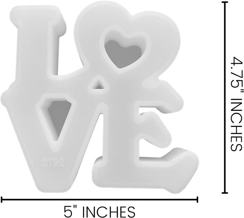 Snoogg DIY Crystal Epoxy Resin Mold 8.8 CM Love Pendant Irregular Decorative Pendant Silicone Mold DIY Wedding Valentine's Day - Image 5