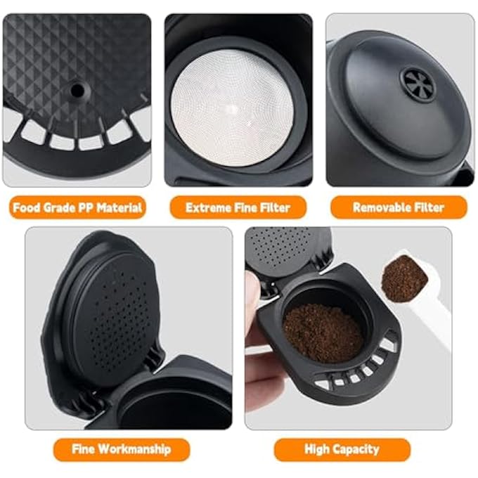 Azonee Reusable Capsule Adapter For Dolce Gusto Coffee Capsule Filter Cup Converter Adapter With 41Mm Tamper Compatiable For Piccolo XsEdg 305Edg 606SGenio S - Image 5