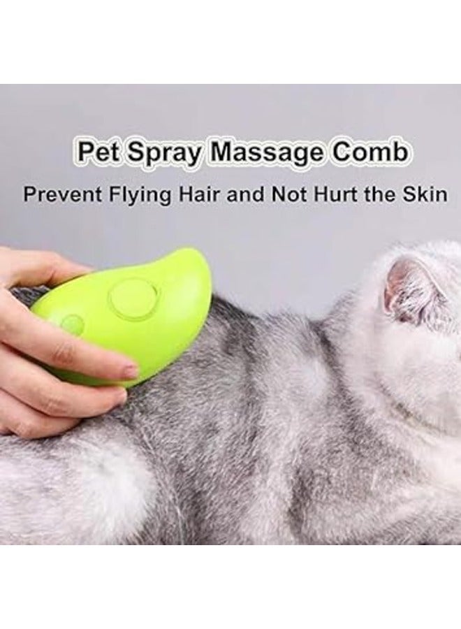 فرشاة بخار للقطط، 3 في 1 فرشاة بخارية للتساقط، فرشاة بخارية للقطط للتدليك، فرشاة متعددة الوظائف للعناية بالقطط، مشط أداة إزالة شعر الحيوانات الأليفة للقطط والكلاب - Image 2