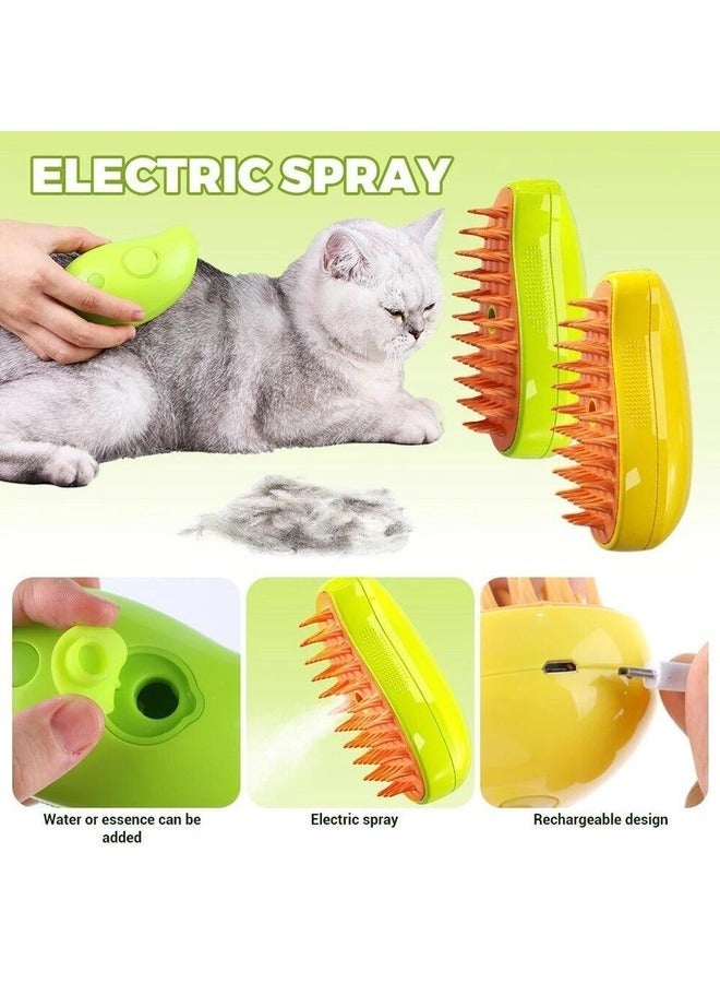 فرشاة بخار للقطط، 3 في 1 فرشاة بخارية للتساقط، فرشاة بخارية للقطط للتدليك، فرشاة متعددة الوظائف للعناية بالقطط، مشط أداة إزالة شعر الحيوانات الأليفة للقطط والكلاب - Image 5