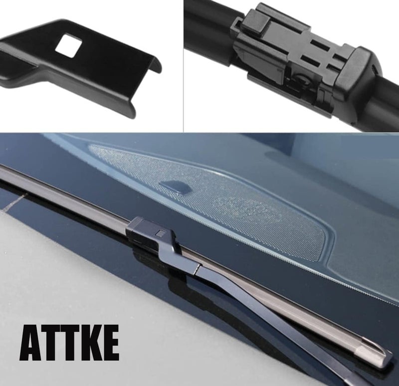 ATTKE All Weather Wiper Blades, 24” + 21” Front Wiper and 13” Rear Wiper Blades for Volkswagen Tiguan 2007-2017, OE Genuine Style (3 Wipers) - Image 2