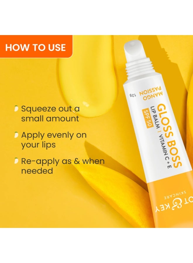 Dot & Key Mango Passion Non Tinted & Colorless Lip Balm for Men & Women with SPF 50 (12gm) | Moisturization | Winter Care Lip Balm for Moisturized Lips| For Smoky, Dark & Dry Lips - Image 3