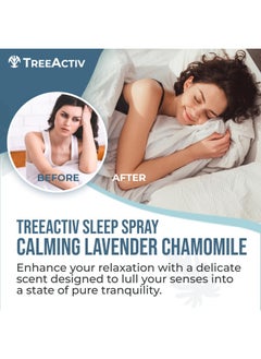 TreeActiv Treeactiv Sleep Spray Calming Lavender Chamomile Soothing Witch Hazel And Lavender Pillow Spray Air Freshener For Room Bed Fabric Pillows And Linen Mist For Sleeping And Relaxation 1000 Sprays  - Image 2
