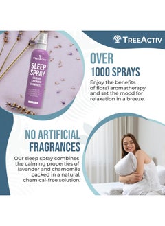 TreeActiv Treeactiv Sleep Spray Calming Lavender Chamomile Soothing Witch Hazel And Lavender Pillow Spray Air Freshener For Room Bed Fabric Pillows And Linen Mist For Sleeping And Relaxation 1000 Sprays  - Image 4