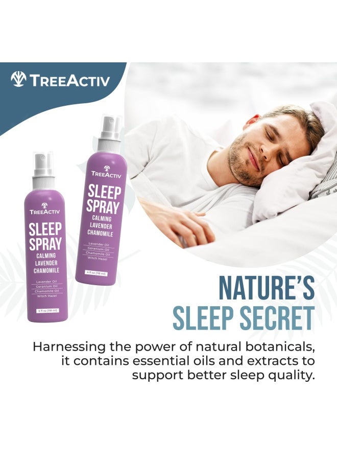 TreeActiv Treeactiv Sleep Spray Calming Lavender Chamomile Soothing Witch Hazel And Lavender Pillow Spray Air Freshener For Room Bed Fabric Pillows And Linen Mist For Sleeping And Relaxation 1000 Sprays  - Image 3