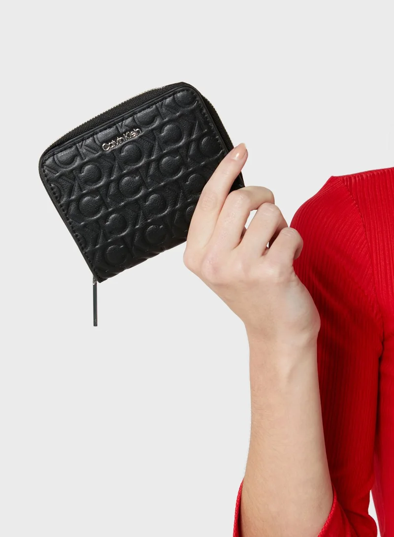 CALVIN KLEIN Must Embossed Zip Around Wallet