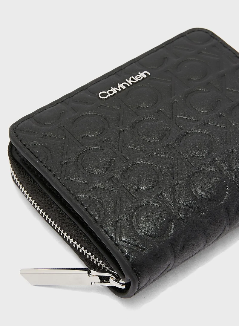CALVIN KLEIN Must Embossed Zip Around Wallet