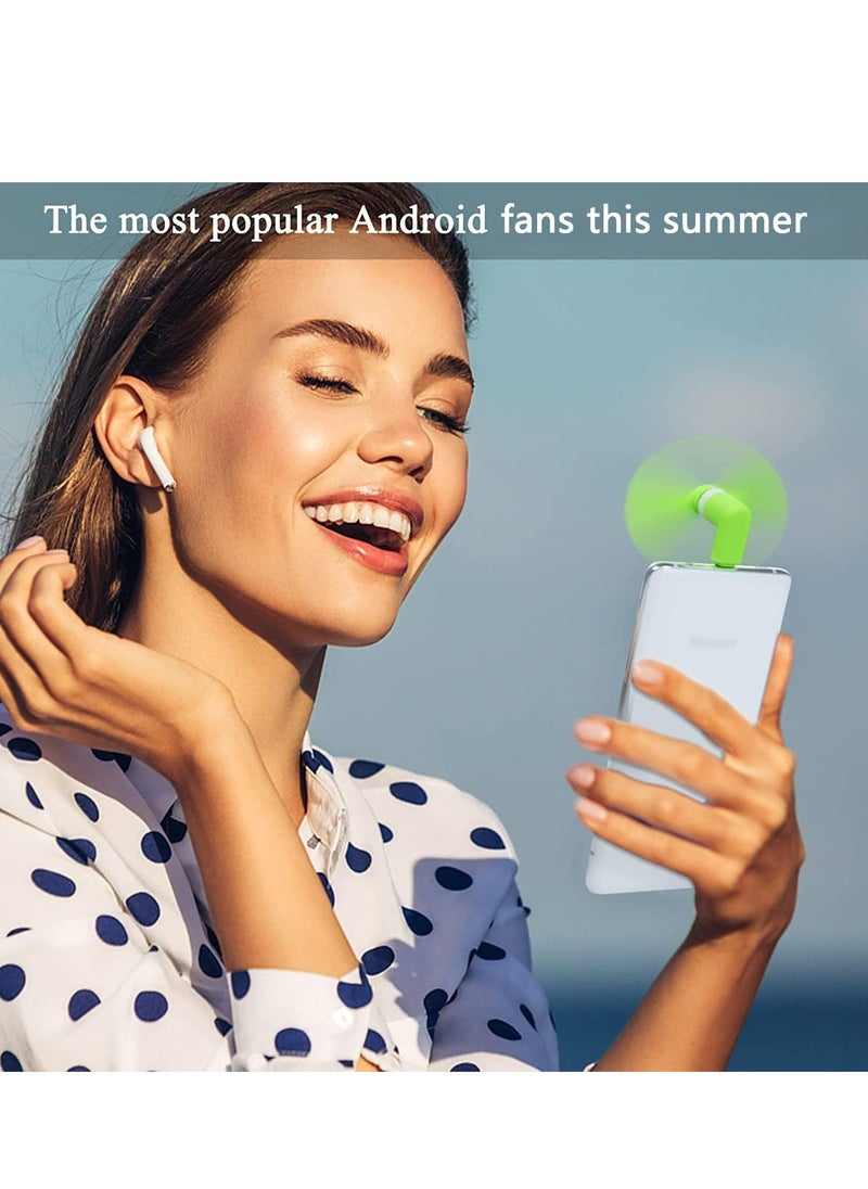 Oasisgalore - Mini Cell Phone Fan 3-in-1 Mobile Phone Fans Compatible with Smartphone(6-Pack) - Image 1