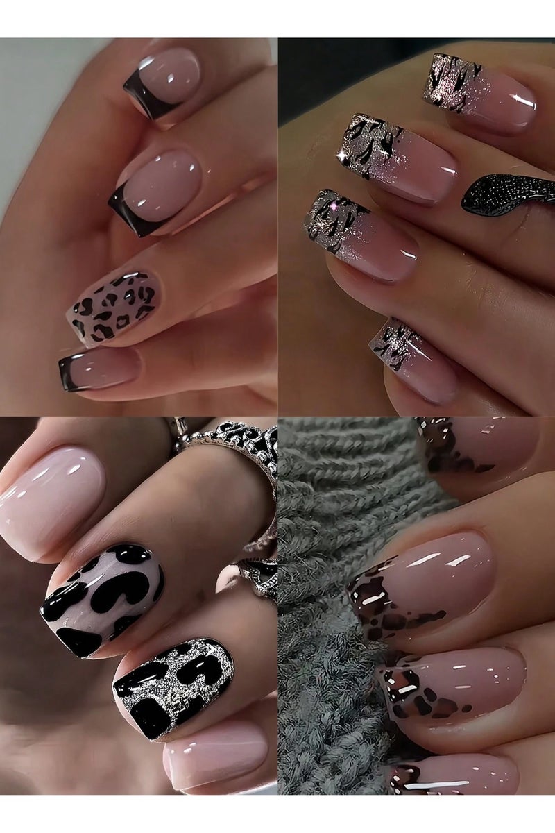 اظافر تركيب مزيفه علبه مكونه من 4 الوان اظافر مختلفه  و مميزه مناسبه للارتداء اليومي و للحفلات - Image 1