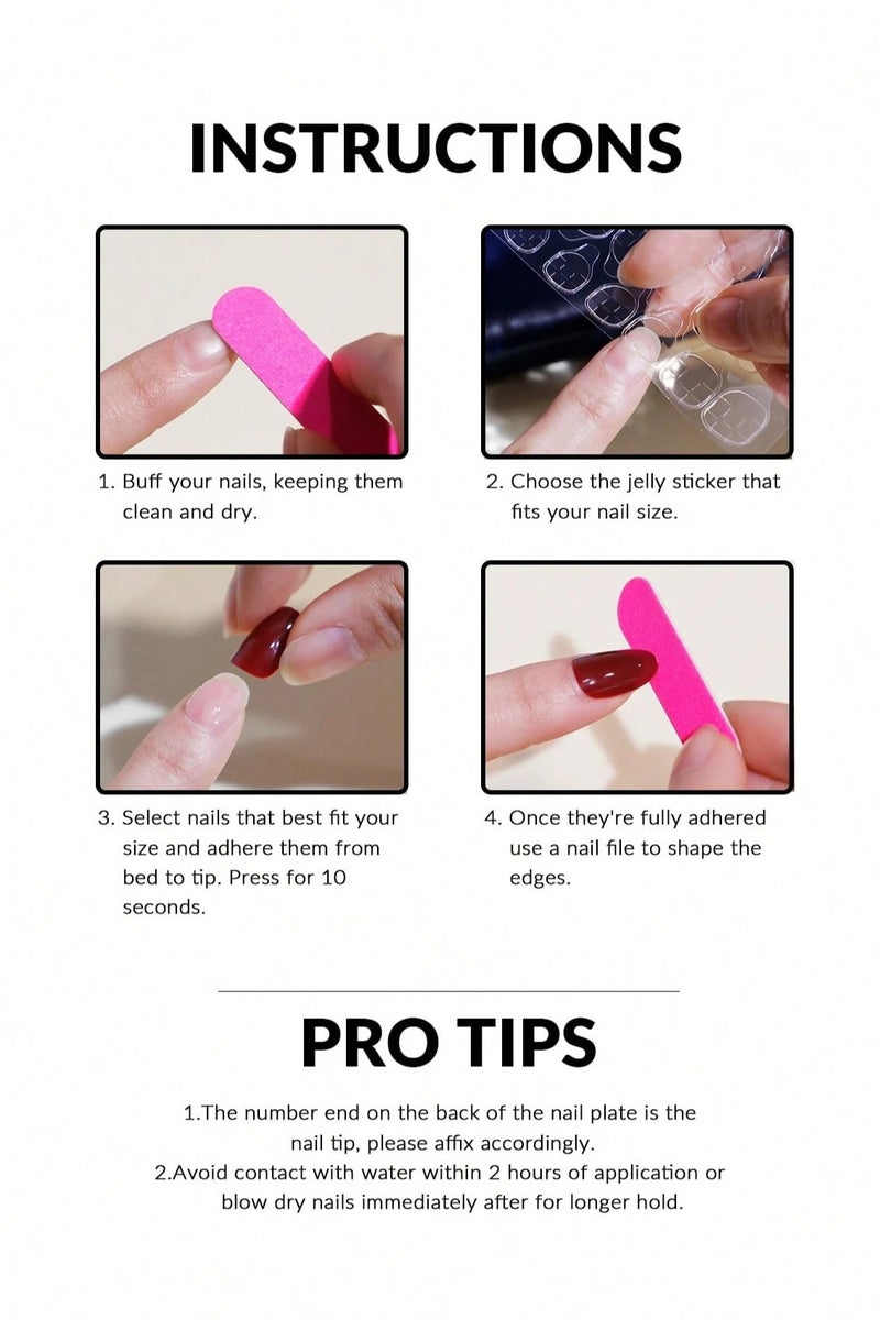 اظافر تركيب مزيفه علبه مكونه من 4 الوان اظافر مختلفه  و مميزه مناسبه للارتداء اليومي و للحفلات - Image 3