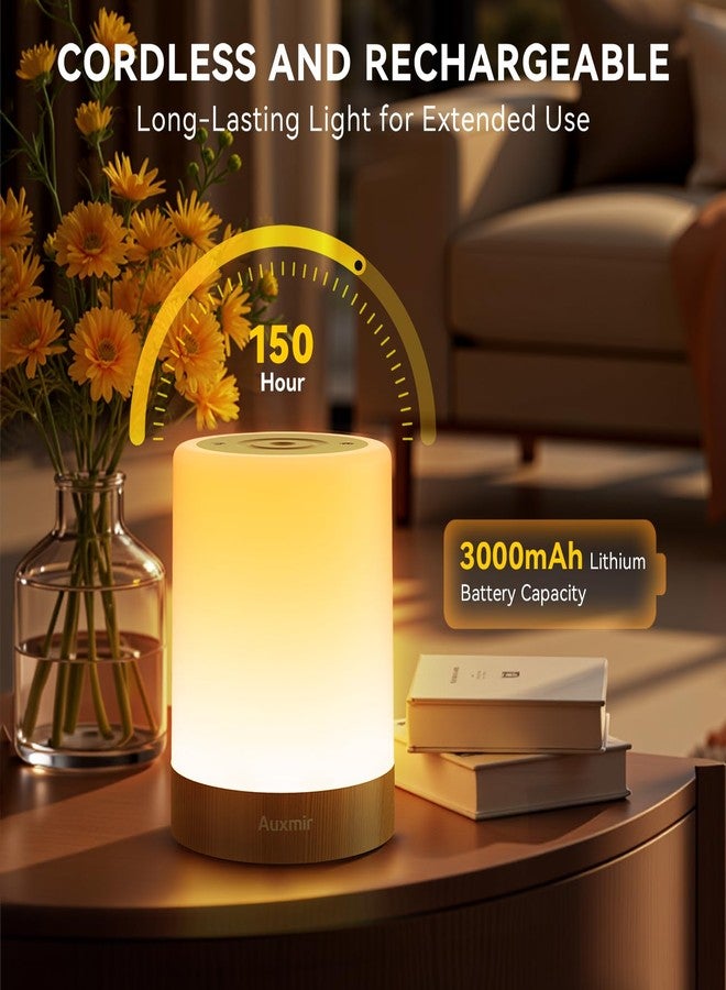 Auxmir Nursery Night Light for Baby, Rechargeable Touch Lamp for Breastfeeding & Diaper Changes, 256 RGB Colors 5 Brightness Levels, 1/2/3H Timer, Portable Bedside Night Light for Kids Bedroom, Brown - Image 5