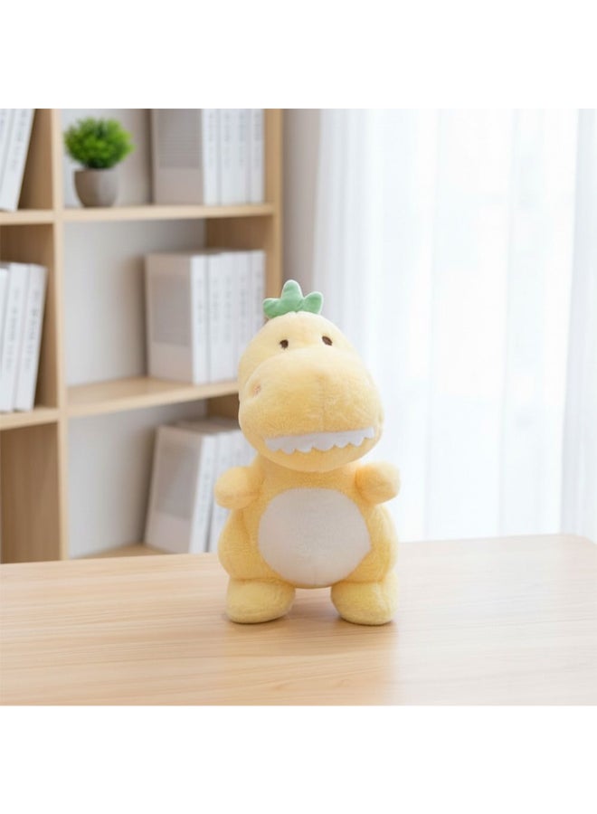 DANUBE HOME ديناصور أصفر محشو بطول 35 سم - لعبة دينو ممتعة للأطفال، دمية جراسية ناعمة، هدية مثالية لعيد الميلاد أو وقت اللعب - Image 1