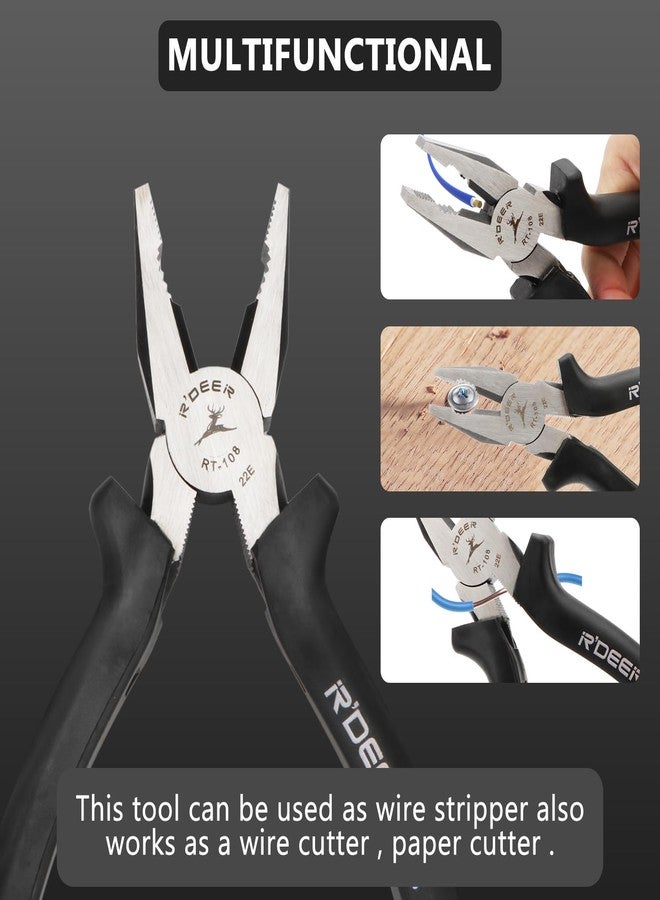 Rongon Multi-Tool Plier, Stripped Screw Extractor Pliers,Side Cutter Linemans Pliers, Damaged Screw Removal Tool for Cutting Wires Craft, Comfort Grip Handle - Image 5