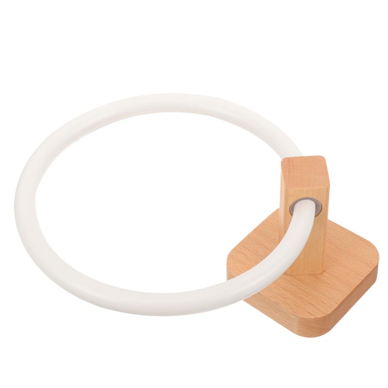 Sturdy Wooden Towel Ring Wall Mounted For Bathroom And Kitchen Towel Holder - Image 2
