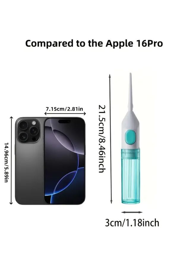 Deep Blue Manual Oral Irrigator Portable Dental Cleaner For Teeth Gap Gum Care Bad Breath Prevention Travel Home Use Plaque Removal - Image 3
