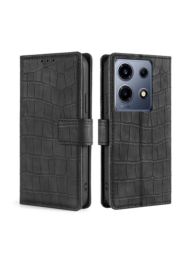 Zaboon Case For Infinix Note 30 VIP 5G Skin Feel Crocodile Magnetic Clasp Leather Phone Case - Image 1