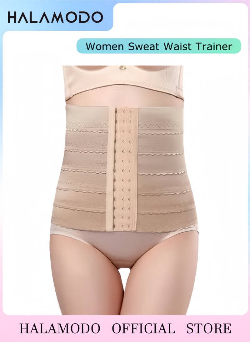 HALAMODO Women Sweat Waist Trainer Waist Cincher Tummy Control Waist Shaper Workout Slim Belly Band  Workout Corset Body Shaper Corset Girdle - Image 1
