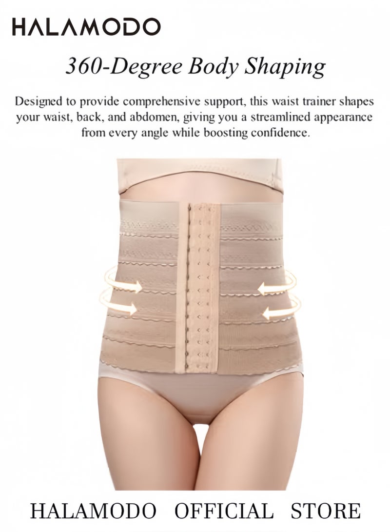 HALAMODO Women Sweat Waist Trainer Waist Cincher Tummy Control Waist Shaper Workout Slim Belly Band  Workout Corset Body Shaper Corset Girdle - Image 4