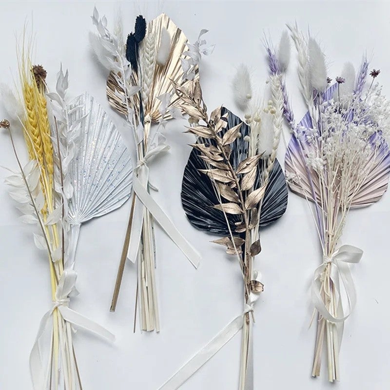 Bluejw Dried Flowers & Palm Leaves – Large and Small Dried Palm Fronds in Various Shapes and Sizes for Home Decor, Wedding Arrangements, and Dried Plants Bouquets - Image 5