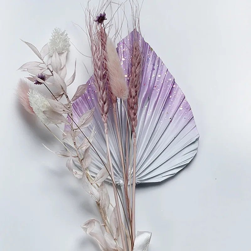 Bluejw Dried Flowers & Palm Leaves – Large and Small Dried Palm Fronds in Various Shapes and Sizes for Home Decor, Wedding Arrangements, and Dried Plants Bouquets - Image 1