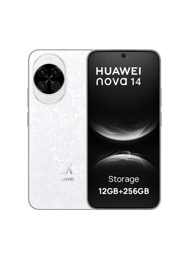 HUAWEI Nova 14 Dual SIM White 12GB RAM 256 GB with 100W HUAWEI SuperCharge Turbo- Middle East Version - Image 1