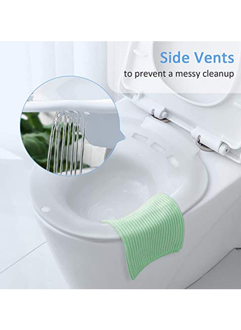 Sitz Bath for Toilet Seat, Sitz Bath for Postpartum Care Hemorrhoid Treatment Sits Bath for Women Fits Elongated or Round Toilet Seat (White) - Image 5