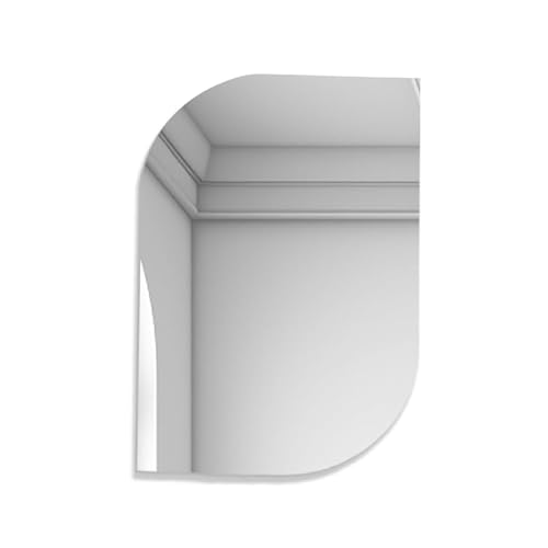 CDM Perfect for The Bedroom, entryway, or Bathroom, This Minimalist Frameless Wall Mirror has Clean, Polished Edges. Simple Interior Design for Modern and Space-Conscious Spaces (1, Oval) - Image 4