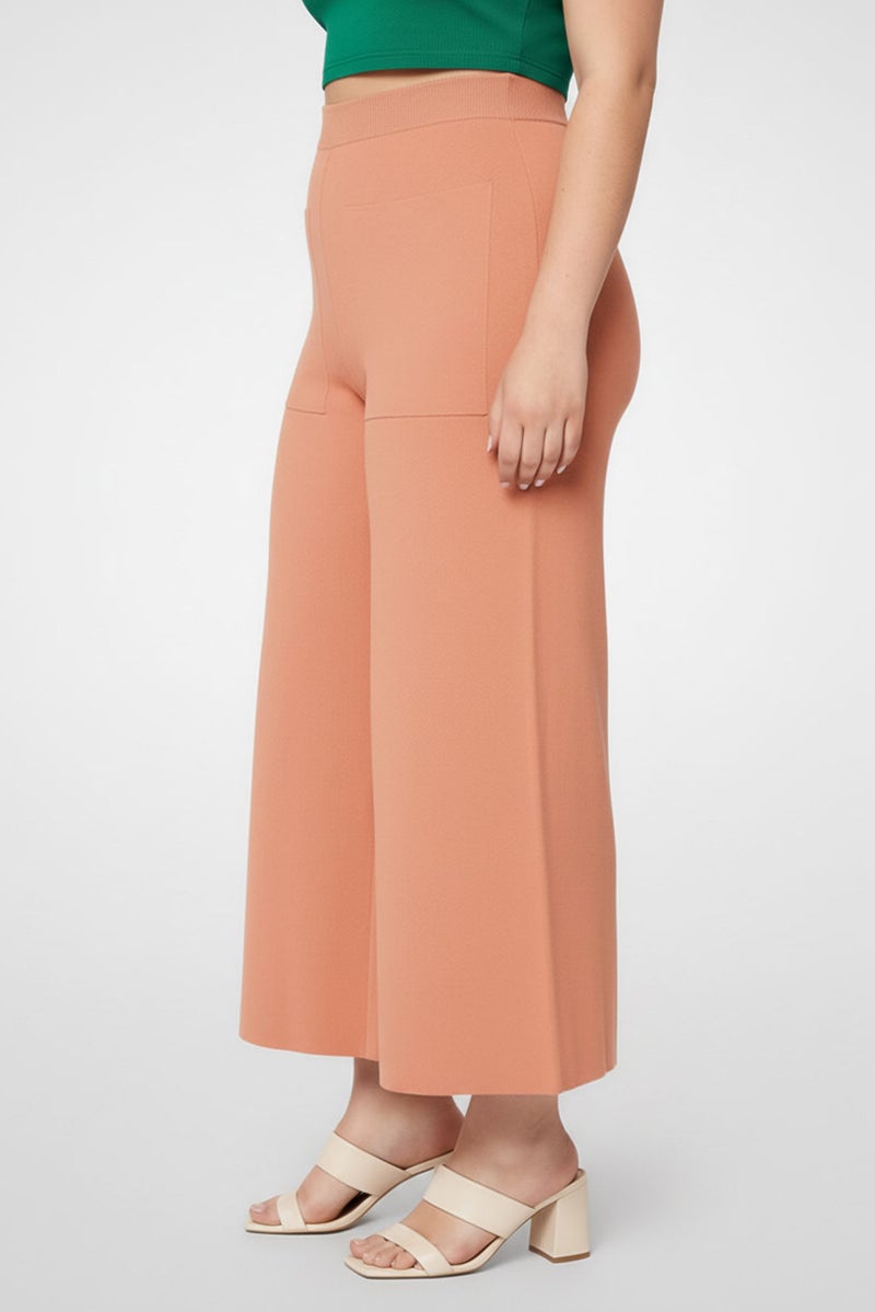 STELLA MCCARTNEY Women Regular Fit Solid Wide Leg Pants, Old Rose - Image 4
