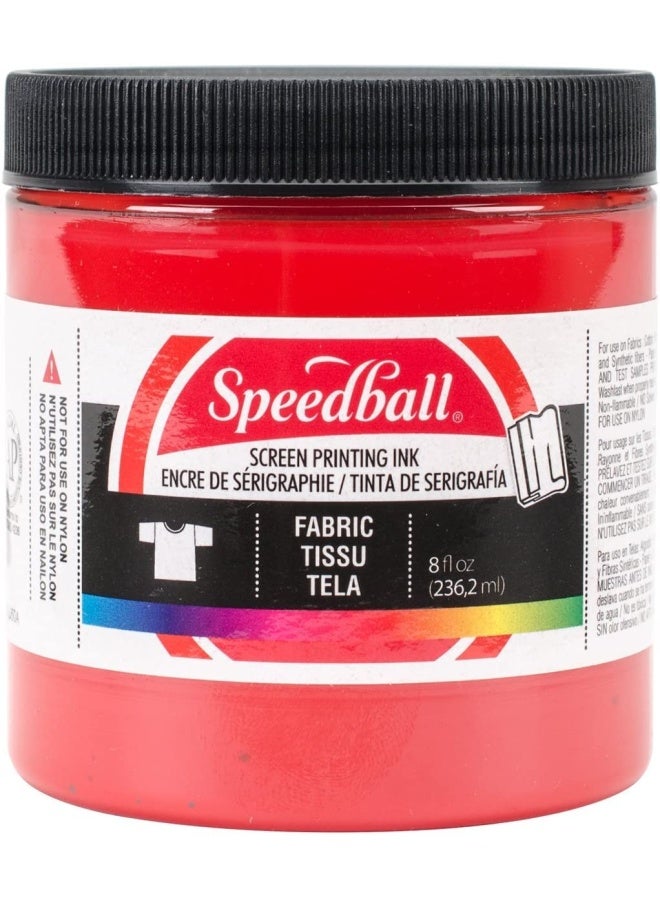 Speedball Fabric Screen Printing Ink   Red  8 Oz 465281 - Image 1