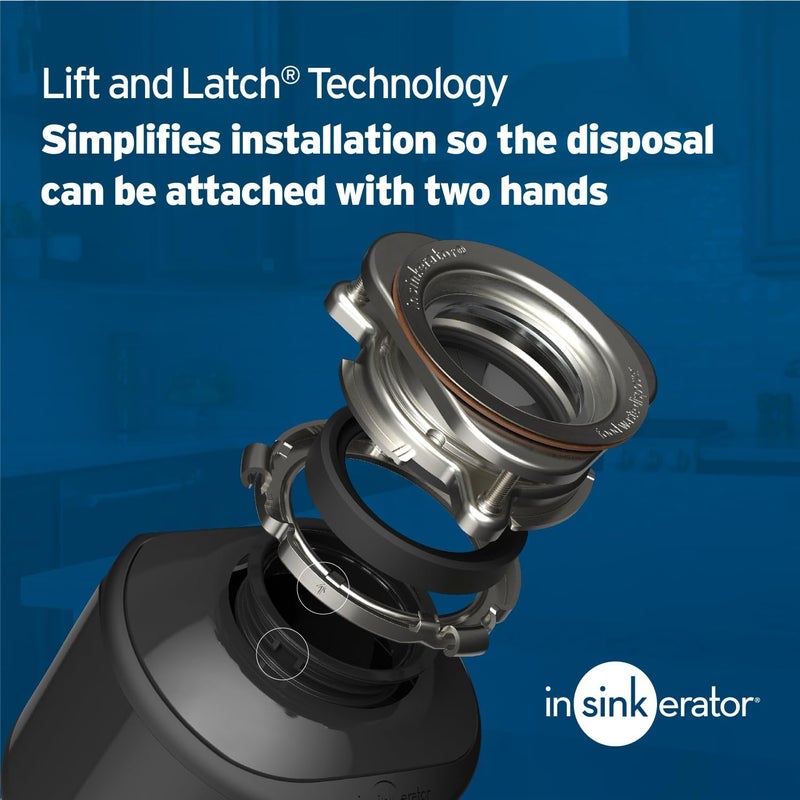 InSinkErator Badger 5XP Garbage Disposal Standard Series 34 HP Continuous Feed Food Waste Disposer Black  Stainless - Image 5