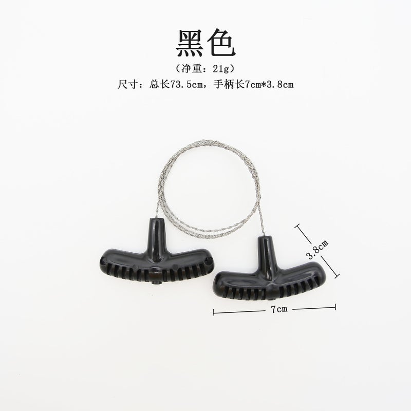Outdoor Mini Pocket Saw with PP Handle Black - Image 1
