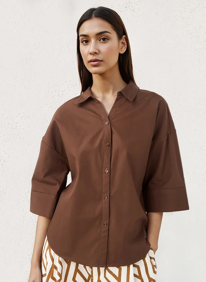 2Xtremz 2Xtremz Oversized Shirt with 3/4 Sleeves