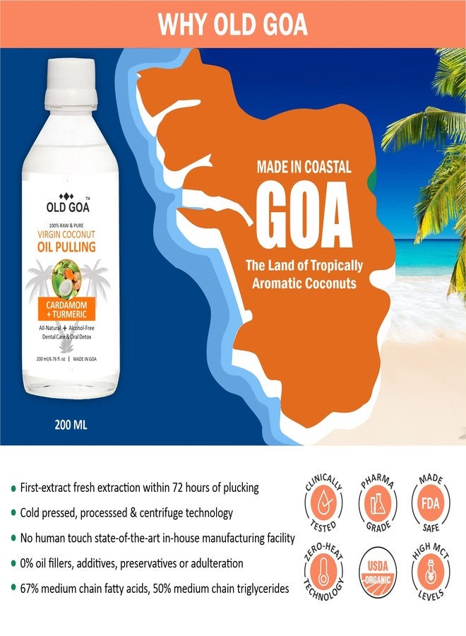 OLDGOA Coconut Oil Pulling Mouthwash | Cold Pressed Virgin Coconut Oil | Ayurvedic Mouthwash | For Healthy Teeth & Gums, Bad Breath, Teeth Whitening, Fresh Breath | Oral & Dental Care | 200ML, Orange - Image 5