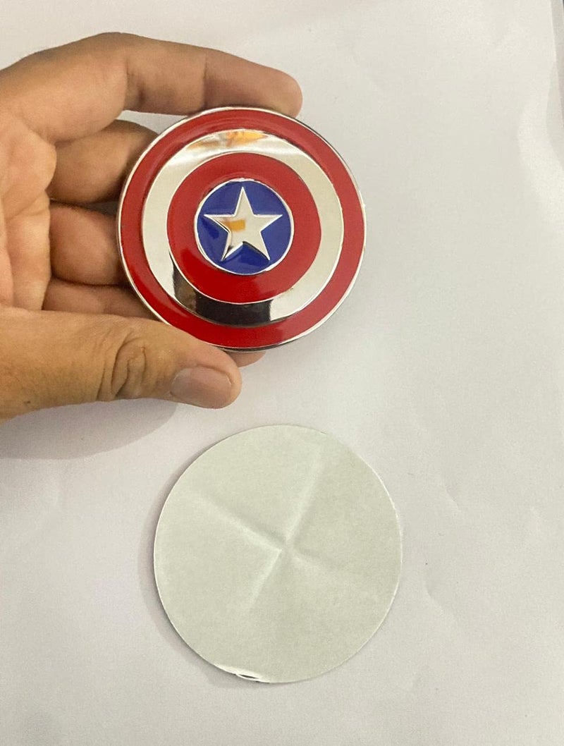 AUTO MT Emblems for Car & Bike Metal Lo.go and Grill Me.tal Lo.go, Auto Accessories for Car Emblem 3D Badge Auto Racing Sport Sticker Grand Tourer Decal. (Captain America Big Metal Sticker) - Image 3