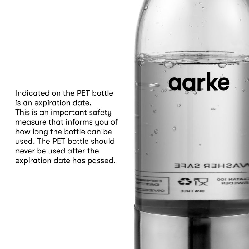 aarke Extra PET Stainless Steel Reusable Bottle for Carbonator l, ll, and 3, BPA-Free and Non-Toxic, 450mL (2-Pack) - Image 5