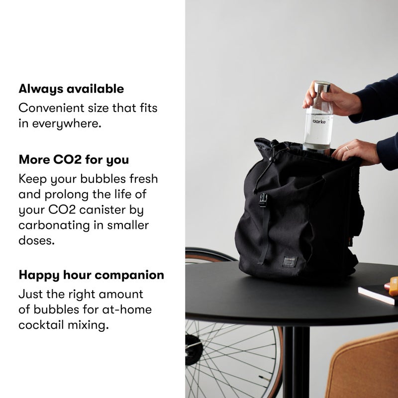 aarke Extra PET Stainless Steel Reusable Bottle for Carbonator l, ll, and 3, BPA-Free and Non-Toxic, 450mL (2-Pack) - Image 4