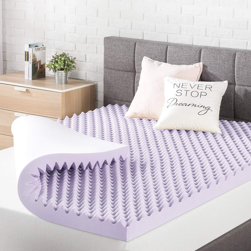 Best Price Mattress أفضل سعر مرتبة 3 بوصة مع قمة رغوة الذاكرة على شكل بيضة مع إضافة لافندر مهدئة معتمدة من CertiPURUS بحجم كامل