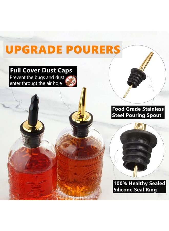Shining Craft Coffee Syrup Dispenser Bottles Set 4 Packs 7 Oz Simple Small With Metal Pour Spout And Labels For Syrups,Sc055 (4 Pack) - Image 5