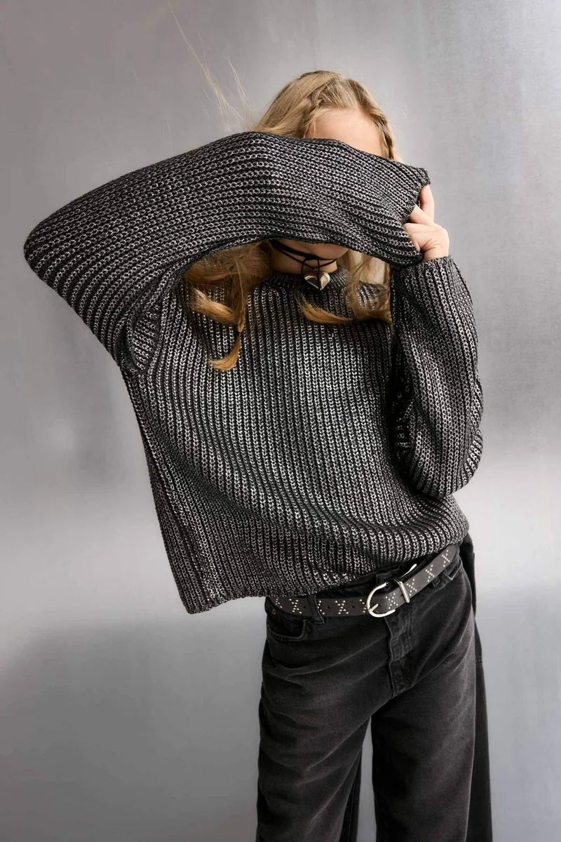 DeFacto Girl Regular Fit Crew Neck Pullover