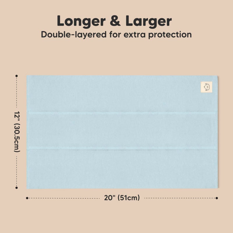 KeaBabies Organic Burp Cloths Baby Boy, Girl - 6-Pack Large Cotton Burping Cloths for Babies, Spit Up Rags, Super Absorbent, Ultra Soft Newborn Rag, Gender Neutral, Machine Washable, Durable (Vessels) - Image 3