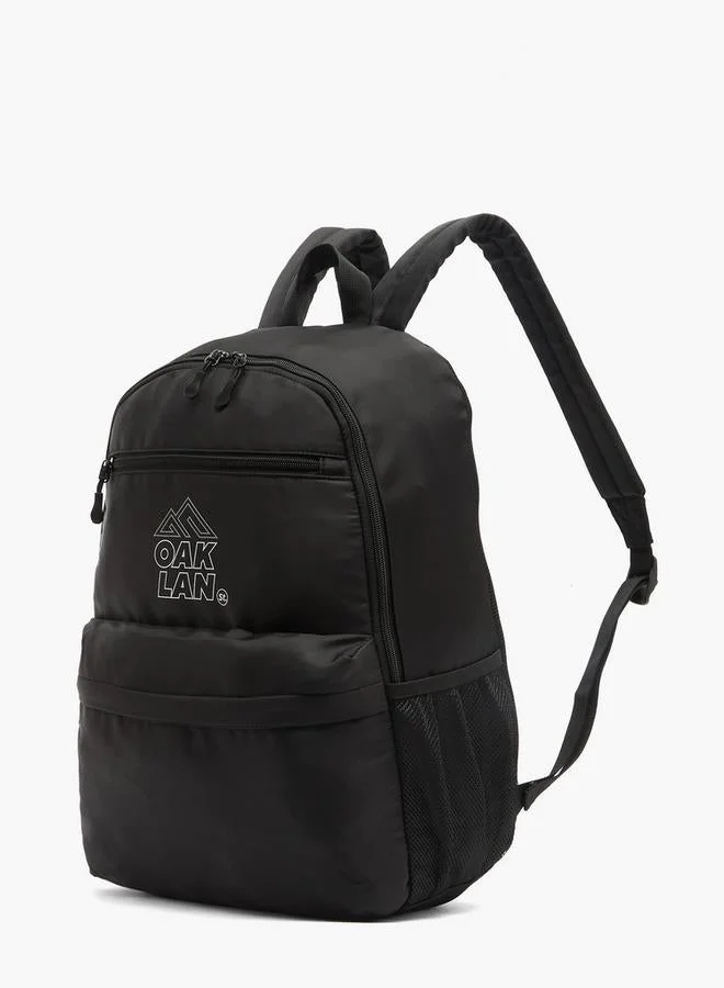Oaklan By Shoexpress BLACK Solid School Backpack For Kids 13 Years+ With Padded Shoulder Straps - 15x33.5x45 CM  | Best Price UAE