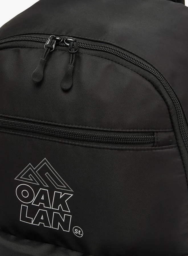 Oaklan By Shoexpress BLACK Solid School Backpack For Kids 13 Years+ With Padded Shoulder Straps - 15x33.5x45 CM  | Best Price UAE