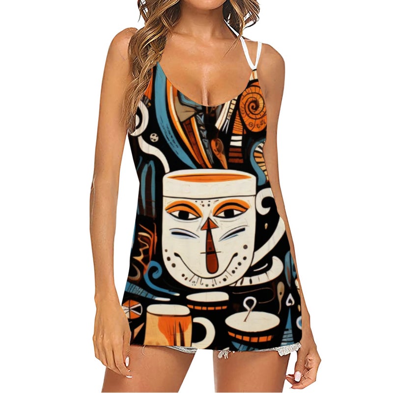 Summer Style New Women'S Sling Sleeveless All-Match Vest T-Shirt 3D Printing - Image 2