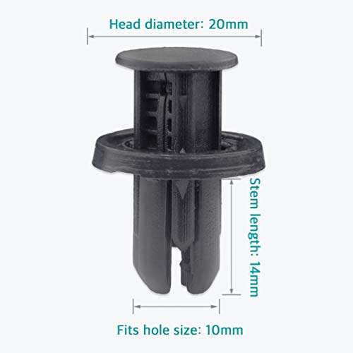 Lantee 50 Pcs Bumper and Wheel Well Liner Push-Type Retainer Clips Replace for 91505-TM8-003 Fit for Honda & Fit for Acura - Image 2