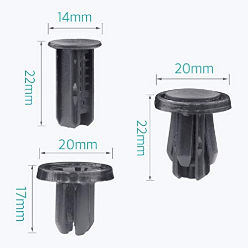 Lantee 50 Pcs Bumper and Wheel Well Liner Push-Type Retainer Clips Replace for 91505-TM8-003 Fit for Honda & Fit for Acura - Image 3