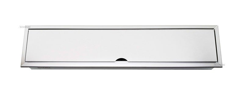 BOXNUBE Fliptop Box Cable Cubby Extension Board with Universal Power Sockets, LAN, HDMI, VGA, Aux, USB & 2RCA Ports (Silver) - Image 2