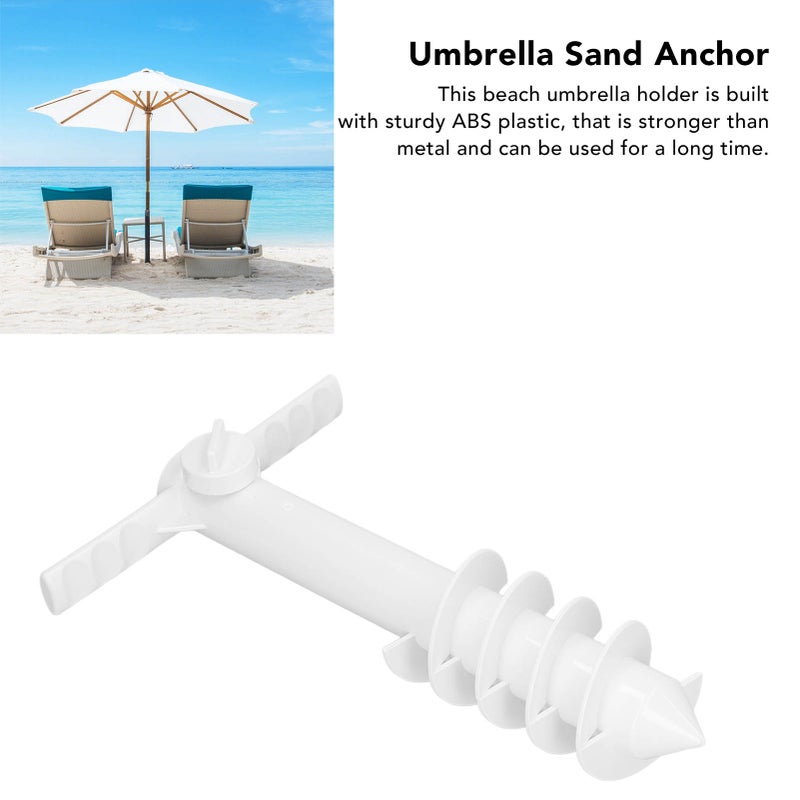 Beach Umbrella Sand Anchor Multifunction Safe Umbrella Holder Stand with 5 Spiral Screw for Beach Lawn Water Park - Image 4
