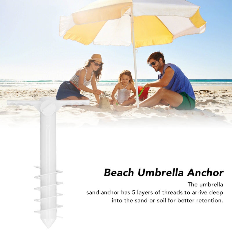 Beach Umbrella Sand Anchor Multifunction Safe Umbrella Holder Stand with 5 Spiral Screw for Beach Lawn Water Park - Image 3