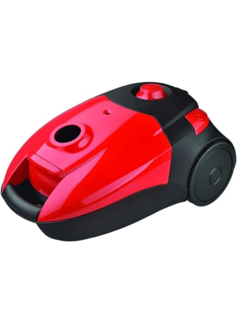 JAC Bagged Canister Vacuum Cleaner, 2200 Watt, Red Black - JB2200R