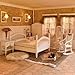 iLAND Victorian Dollhouse Furniture 112 Scale Brewster Dollhouse Bedroom Furniture Set White Gold - Image 2